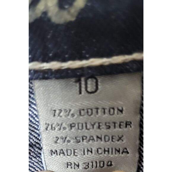 ND Weekend Cropped Jeans Embellished Fleur de Lis Pocket Women's 10 (32x29.5L) - Picture 10 of 14